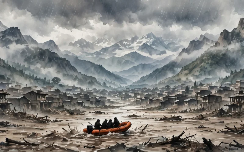 Nepal flood — Bhotekoshi flash flood rescue operations