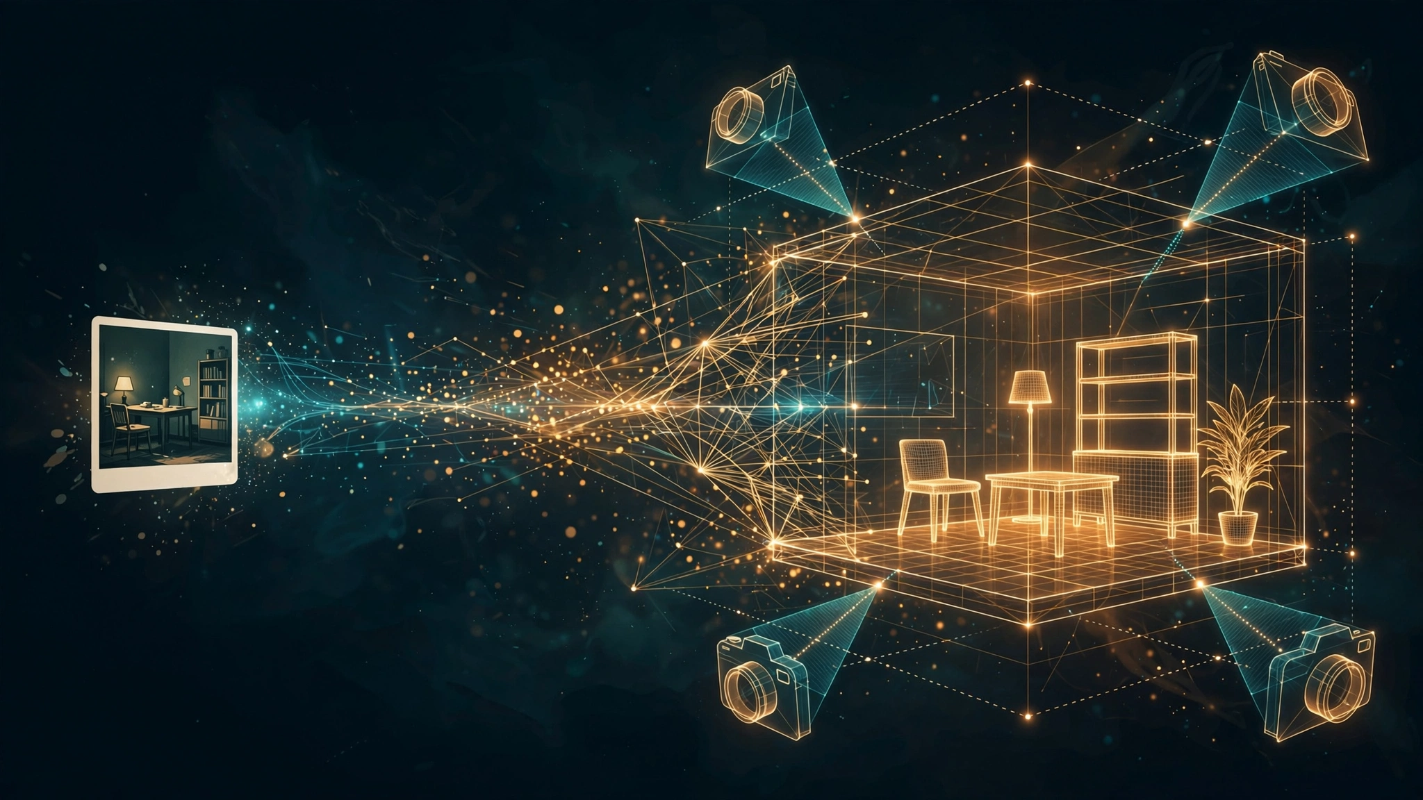 3D simulated physical world illustrating physical AI in the AMD World Labs acquisition