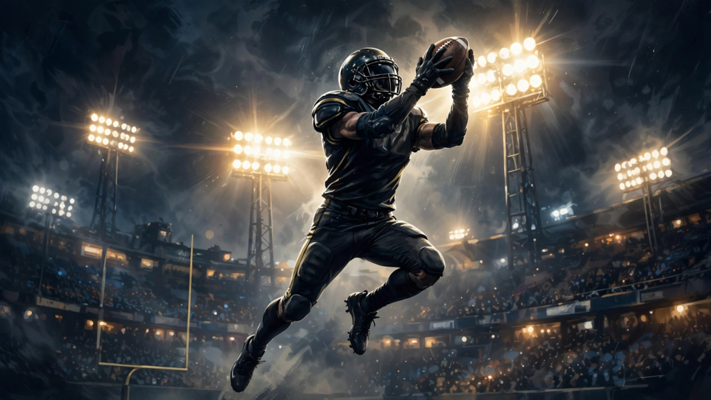 Chicago Bears defender making an interception against the Philadelphia Eagles