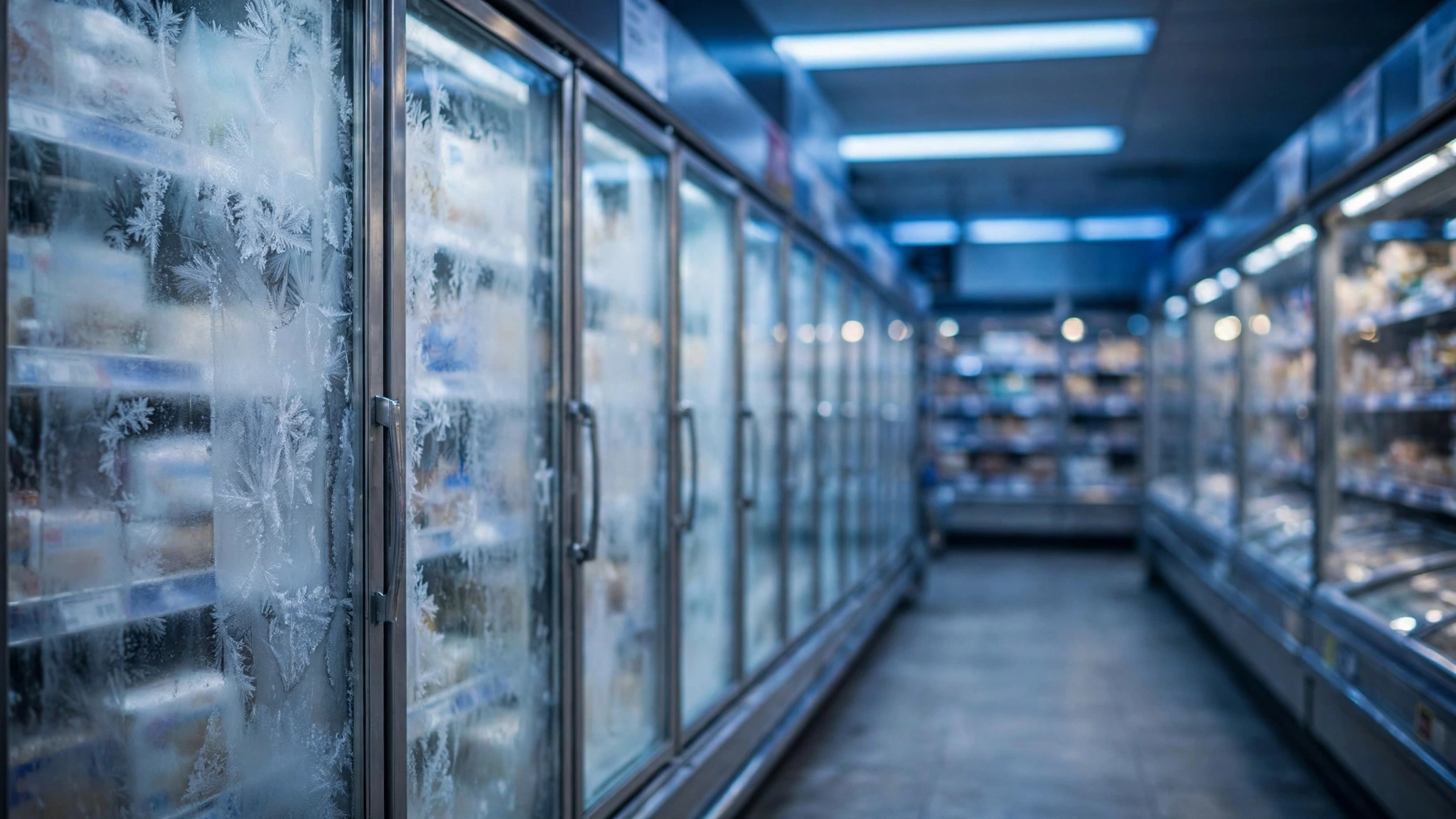Conagra earnings — supermarket frozen food aisle as the company faces Q1 sales pressure