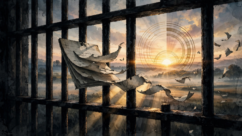 Conceptual art of federal prison bars representing the Diddy release date timeline