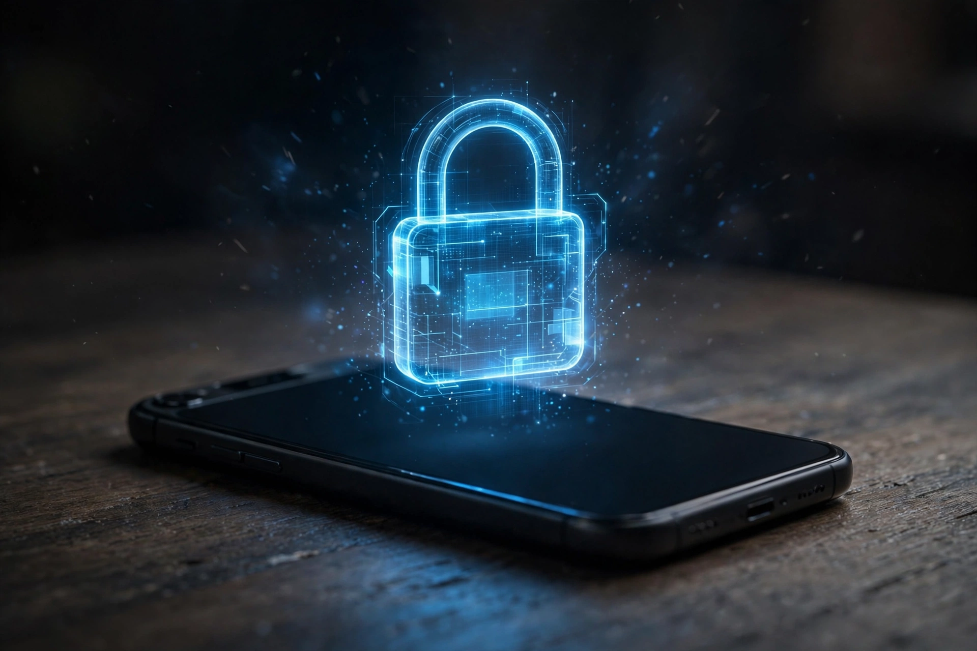 Smartphone with a padlock shield icon concept for the Facebook privacy lawsuit New Mexico case