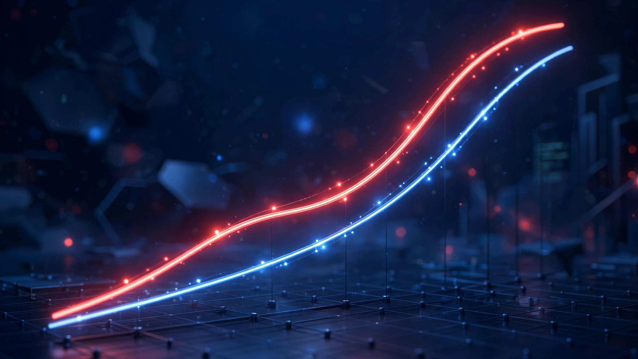 Rising Treasury yield curve graph illustrating pressure on markets from repeated Fed rate hike bets