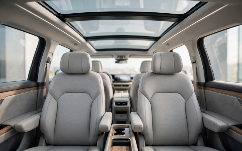 Hyundai Ioniq 9 recall — interior view of the 2026 electric SUV's second-row power-folding seats