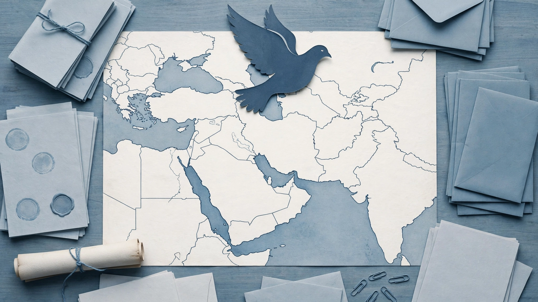 Illustrative image of ceasefire documents and diplomacy related to the Gaza airstrike that killed the Hamas commander