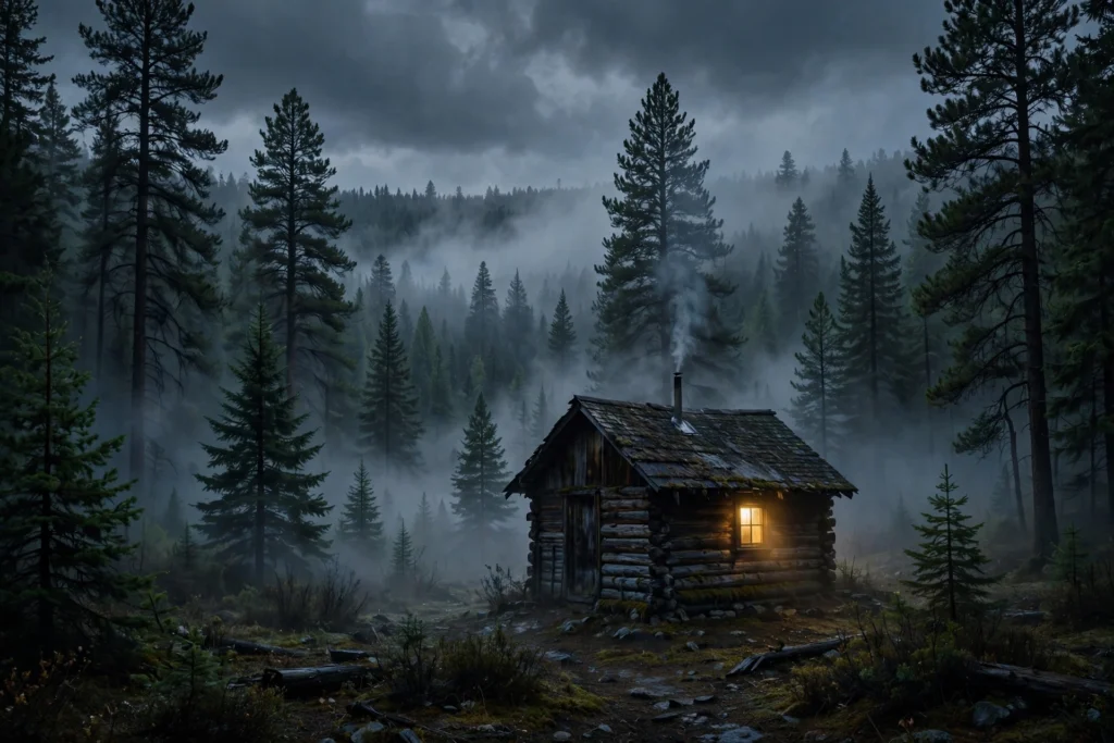 Recreated Montana cabin from the Unabomber Netflix movie
