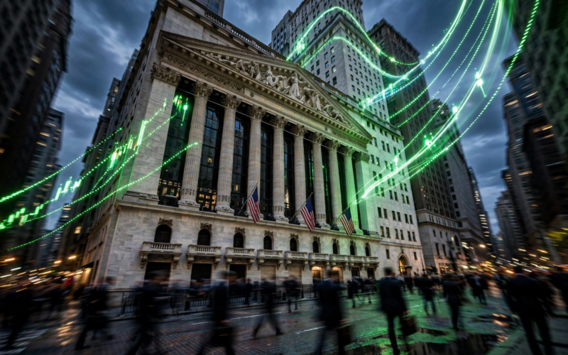 Nvidia $150 billion buyback — dramatic Wall Street trading floor scene with rising market imagery