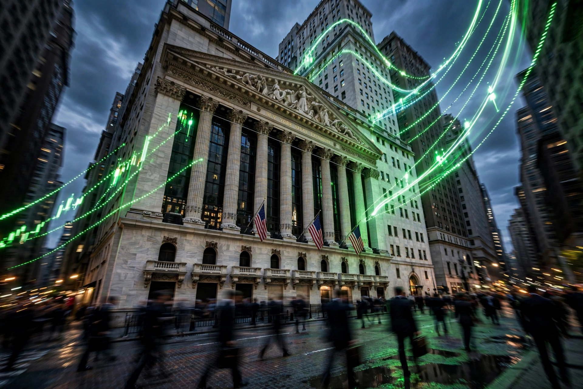 Nvidia $150 billion buyback — dramatic Wall Street trading floor scene with rising market imagery