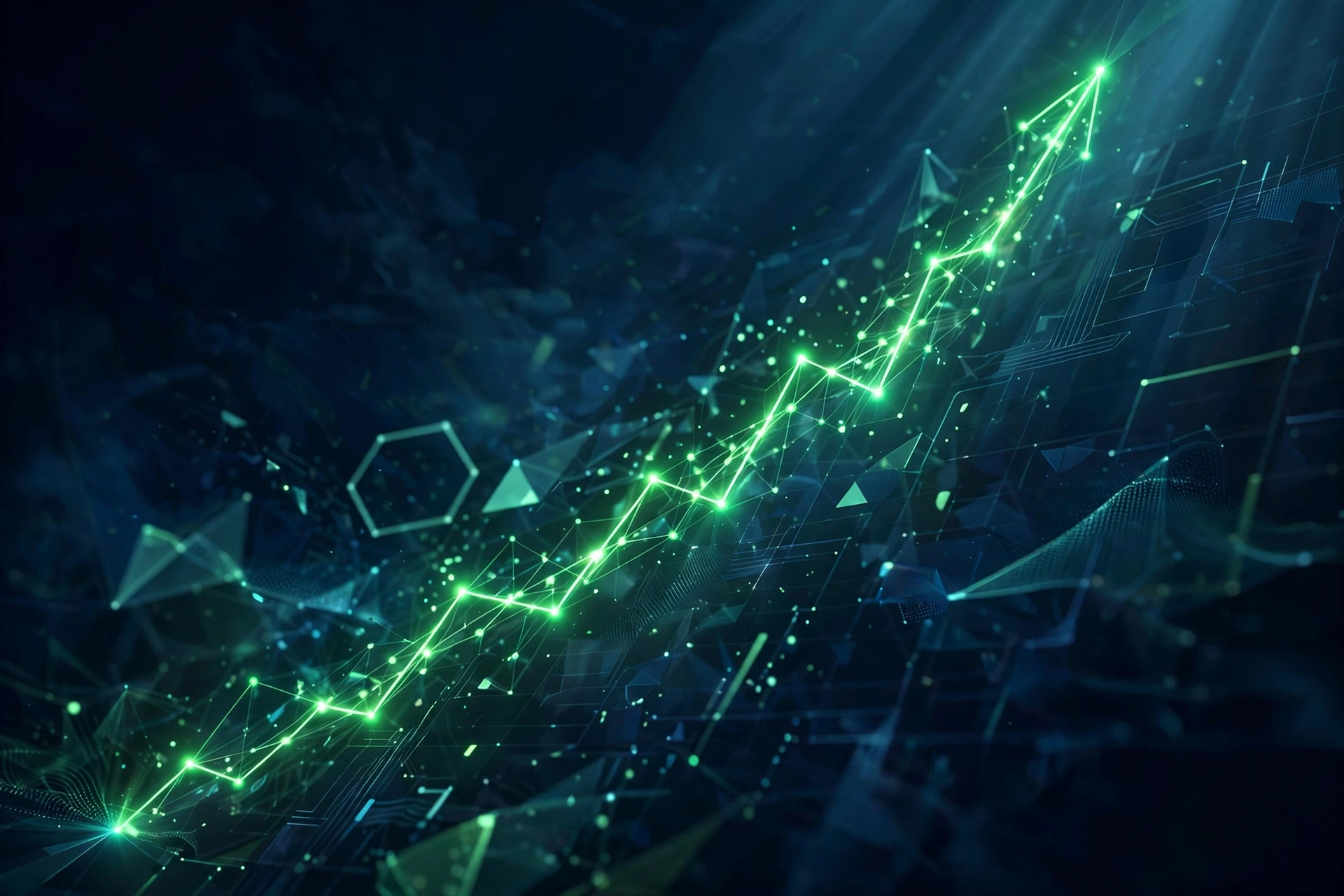 Abstract rising stock chart artwork symbolizing the Nvidia $150 billion buyback announcement