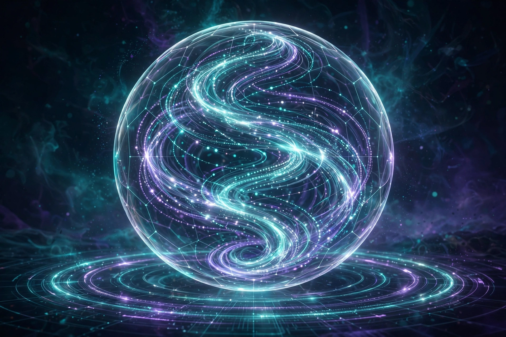 Nvidia OpenShell AI safety containment field concept with swirling AI code streams