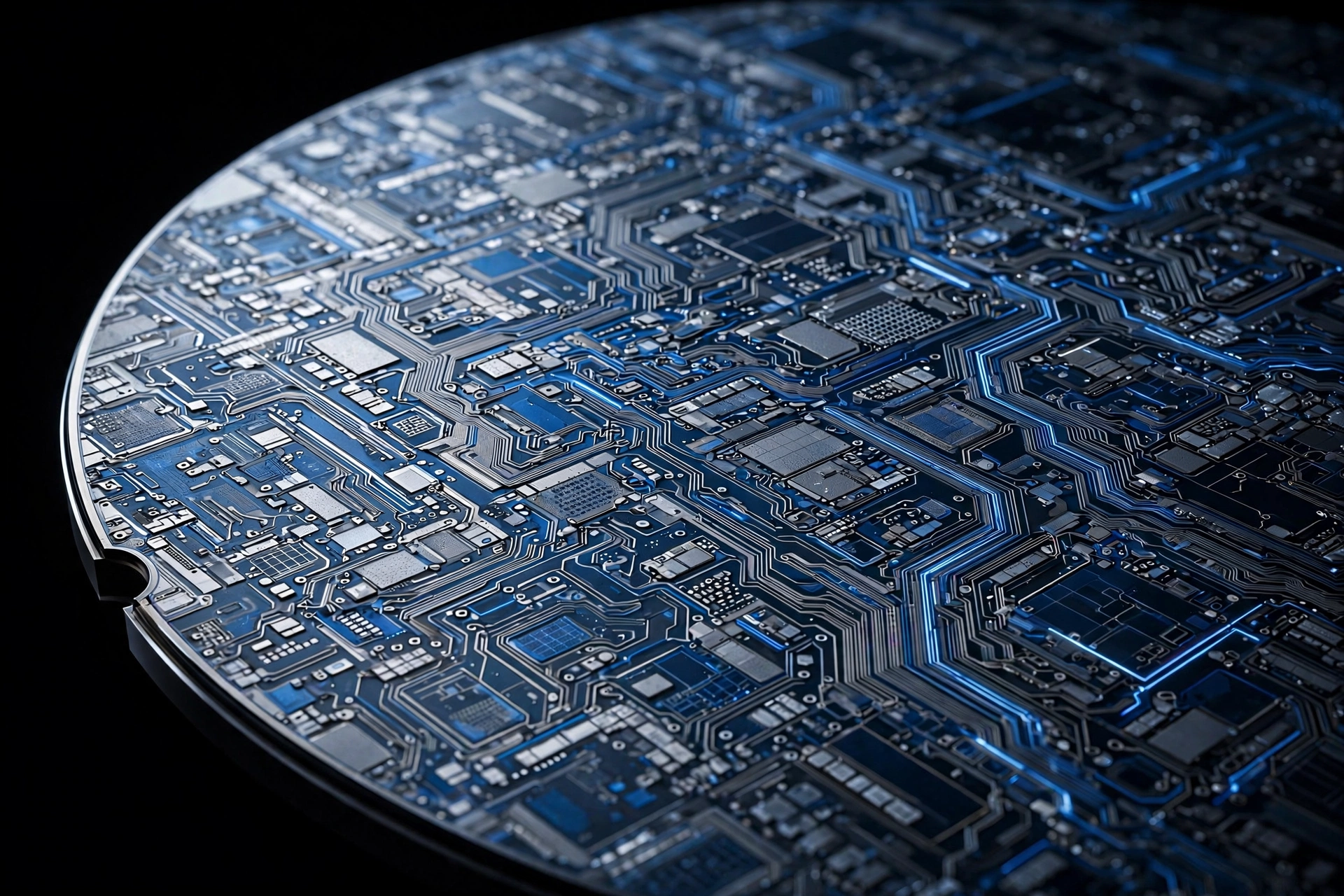 Nvidia RTX PRO 5500 China: abstract silicon wafer circuit art