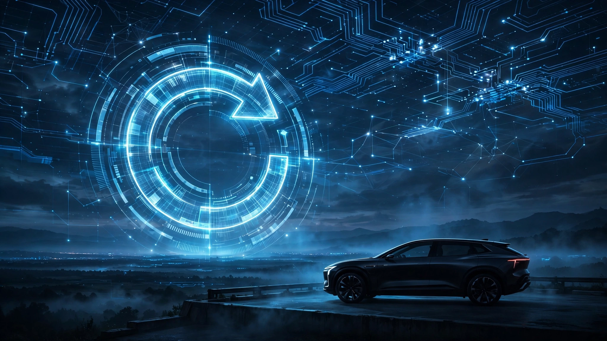 Rivian recall — over-the-air software update concept fixing the rearview camera glitch