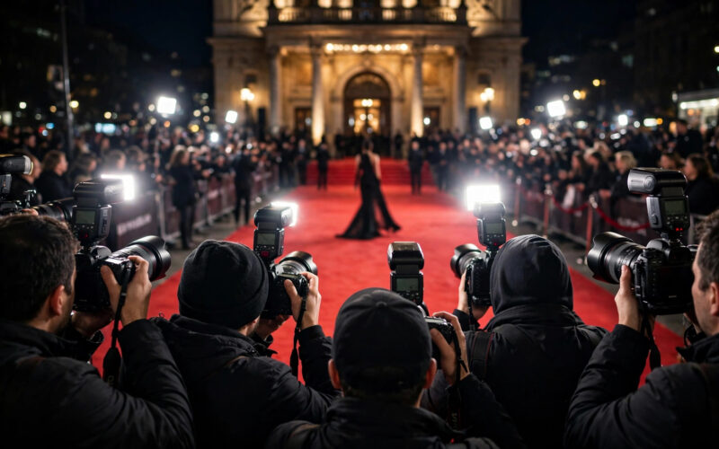 Film festival red carpet scene at the scarlett johansson paper tiger NYFF premiere