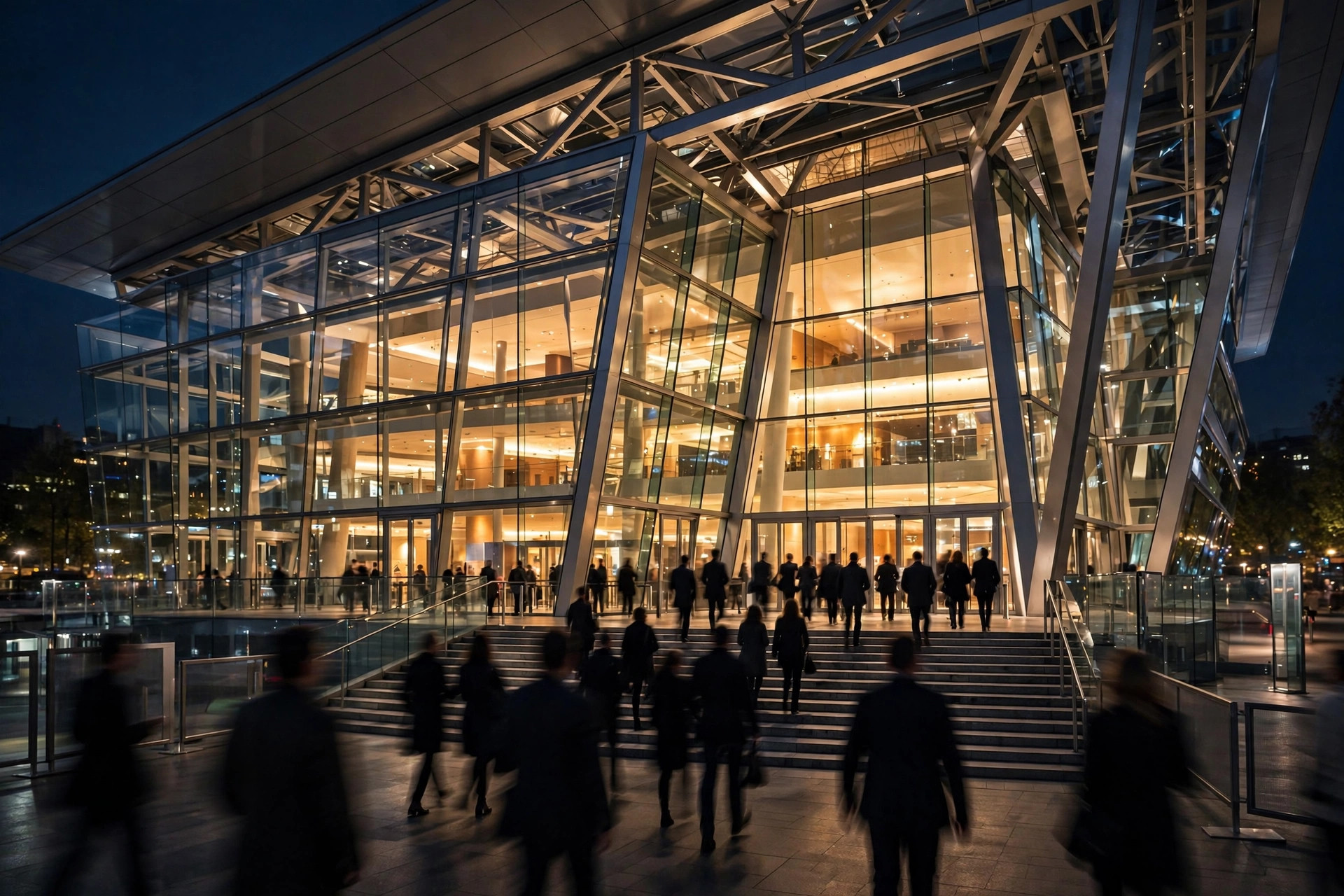 Grand performing arts venue at night hosting the New York Film Festival premiere