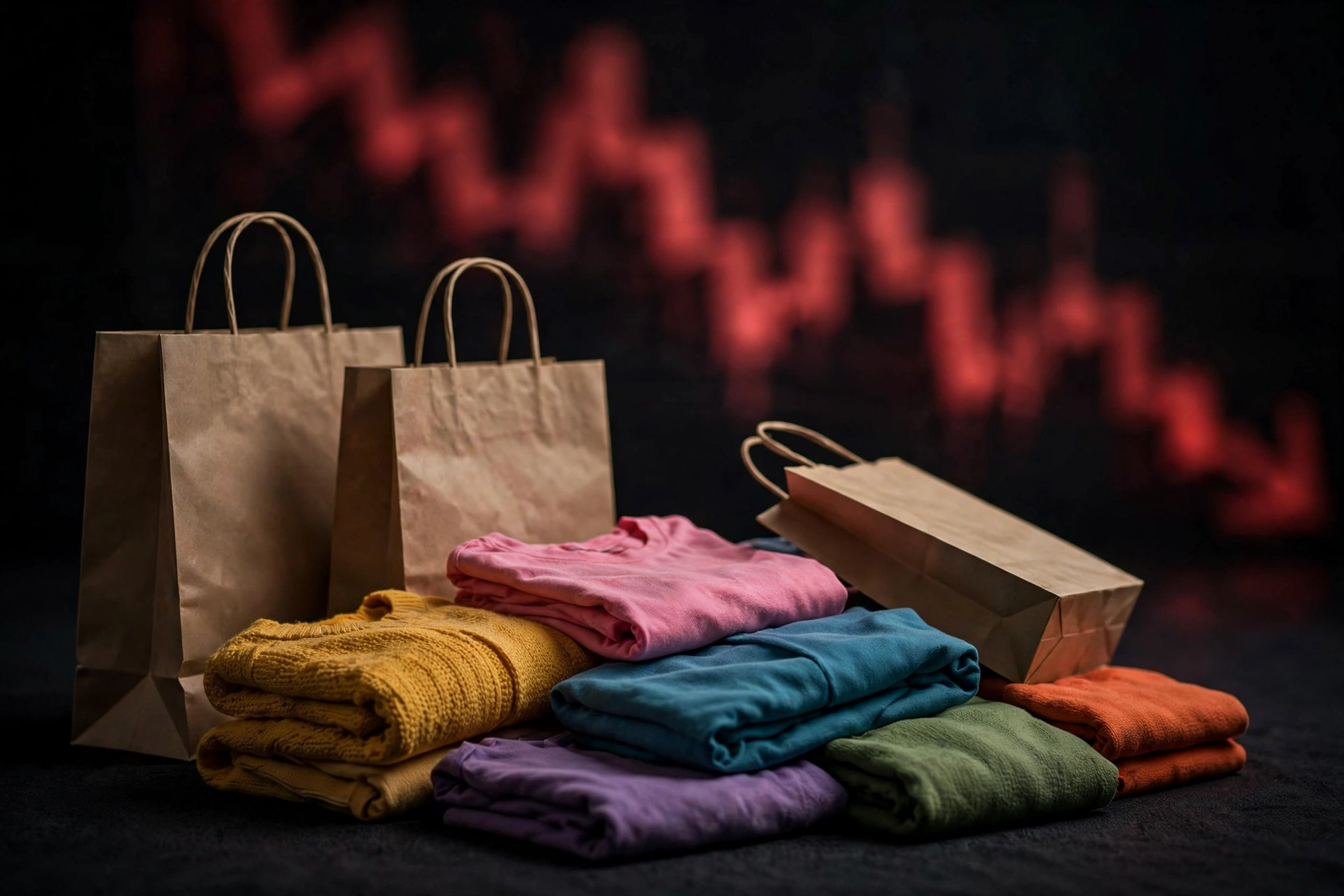 A smartphone showing a fashion shopping app beside folded clothes illustrating the Shein first earnings stock Hong Kong listing story