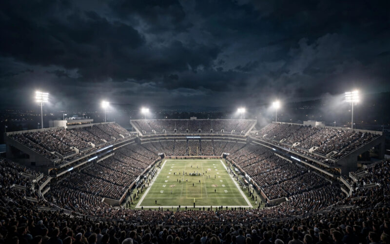 Texas vs Tennessee 2026 night game at Neyland Stadium with a packed crowd under floodlights