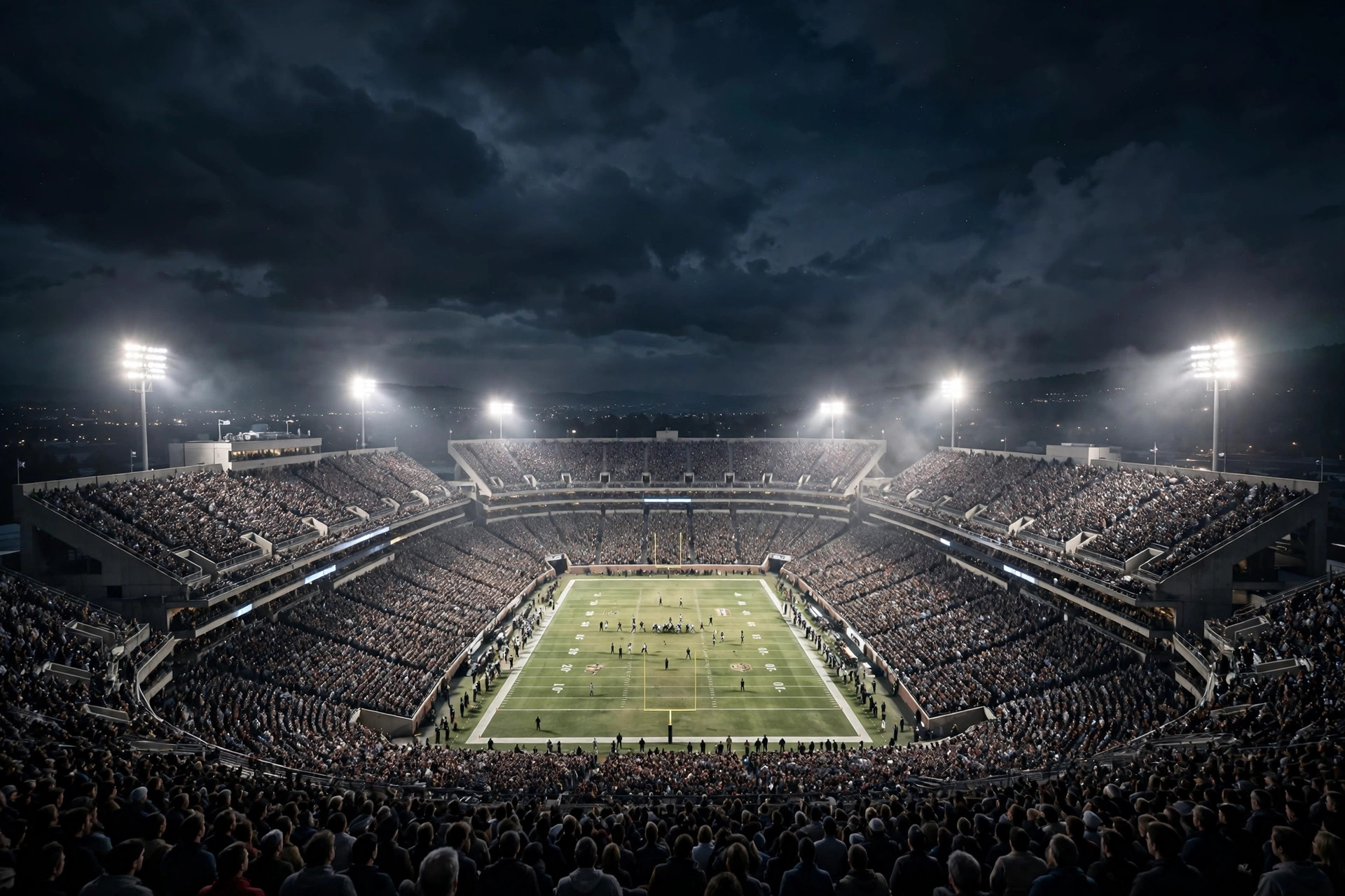 Texas vs Tennessee 2026 night game at Neyland Stadium with a packed crowd under floodlights