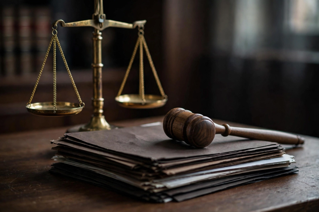Scales of justice representing Zahara Jolie's legal name change petition