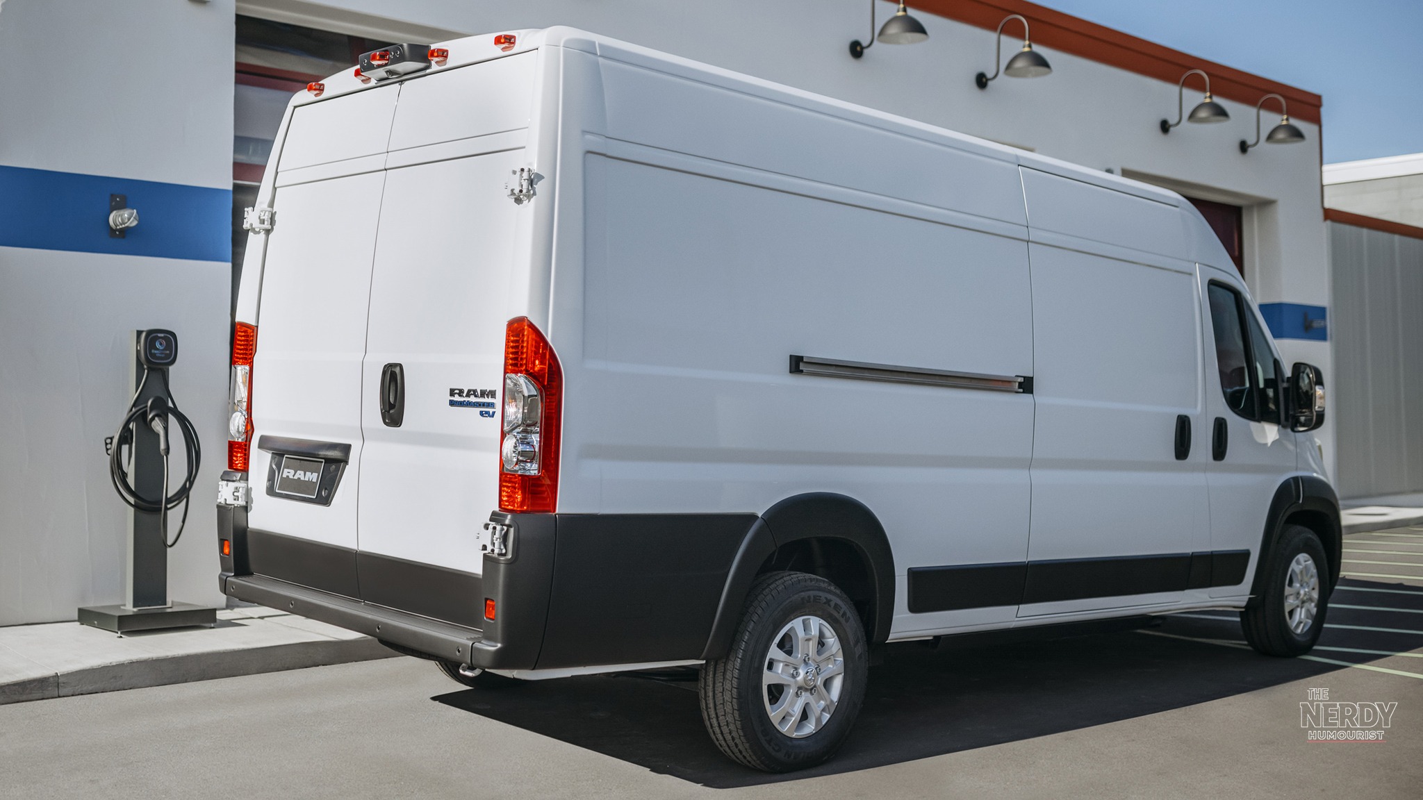 Rear three-quarter view of a Ram ProMaster van, part of the Ram ProMaster recall over a steering defect