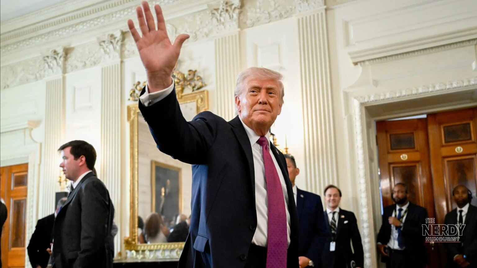 Donald Trump waving at the White House in a May 2026 photo, amid the Trump Medicare $90 payment for seniors announcement