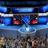 Former President Barack Obama addressing the 2016 Democratic National Convention after calling the Ilhan Omar investigation appalling