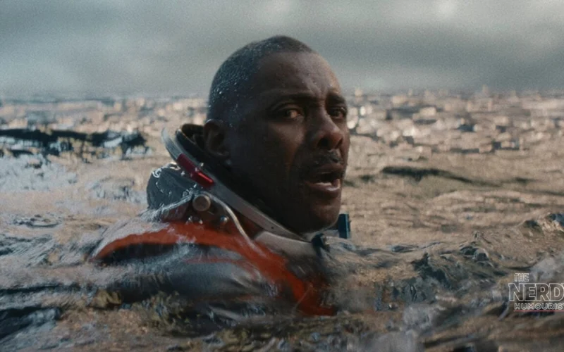 Idris Elba as astronaut Jackson, stranded in the ocean in the Above the Below trailer