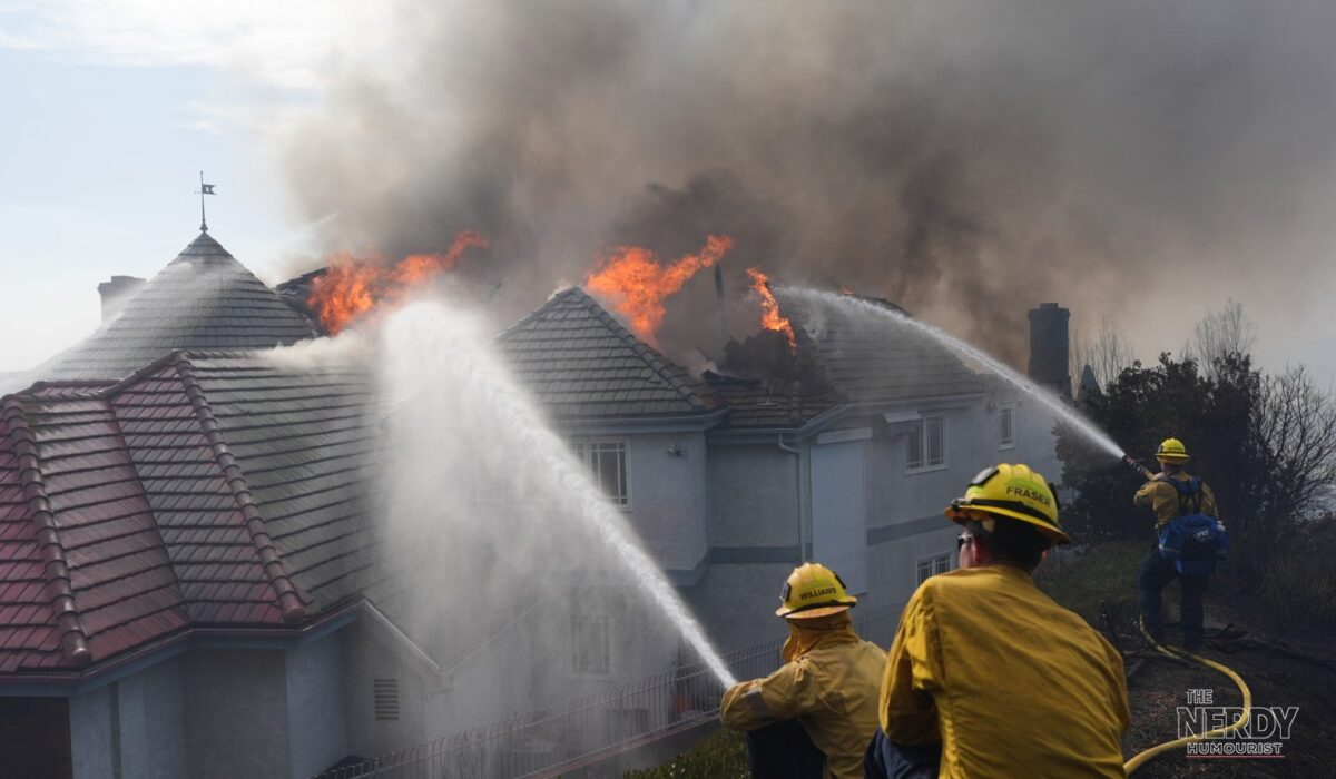 Norte Fire firefighters douse burning home in San Juan Capistrano