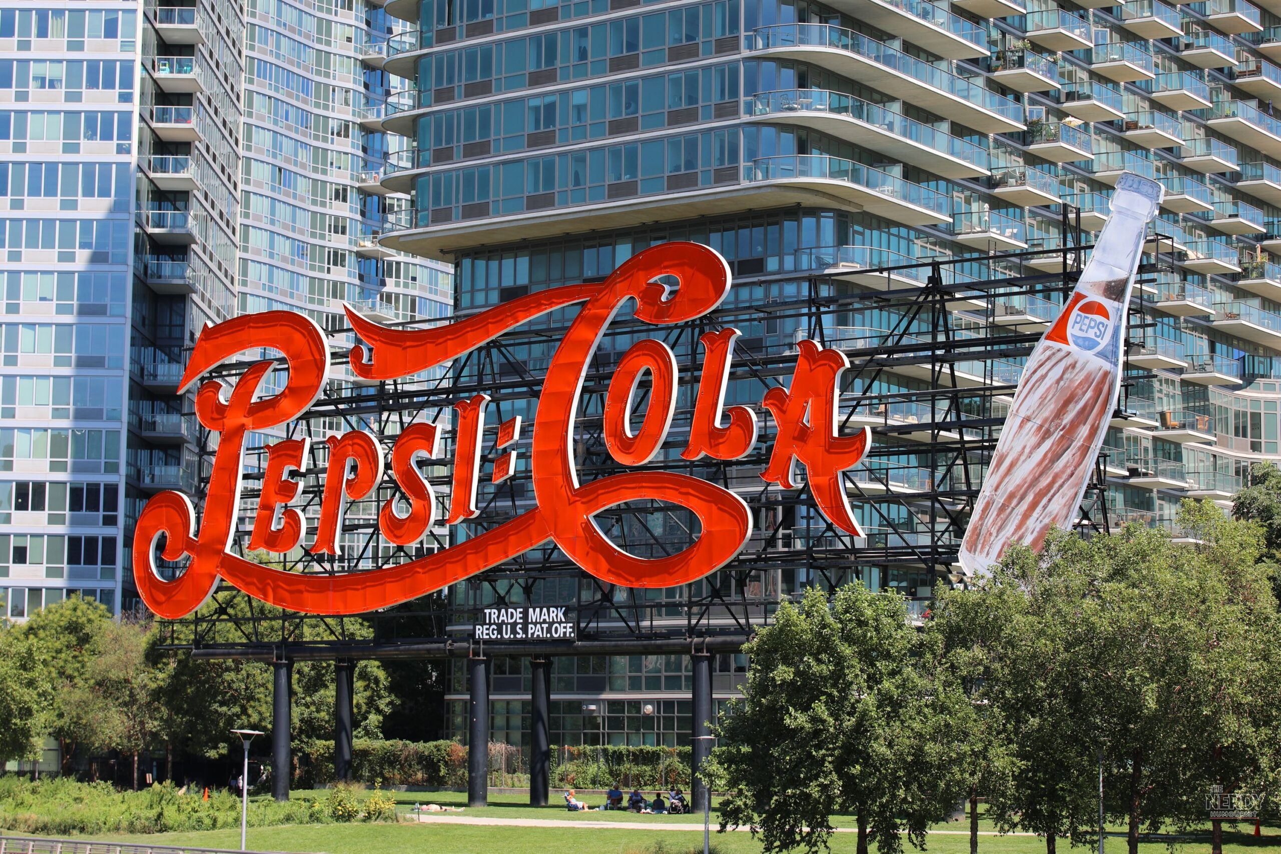 The iconic Pepsi-Cola sign in Long Island City as PepsiCo Q3 earnings show North America pressure