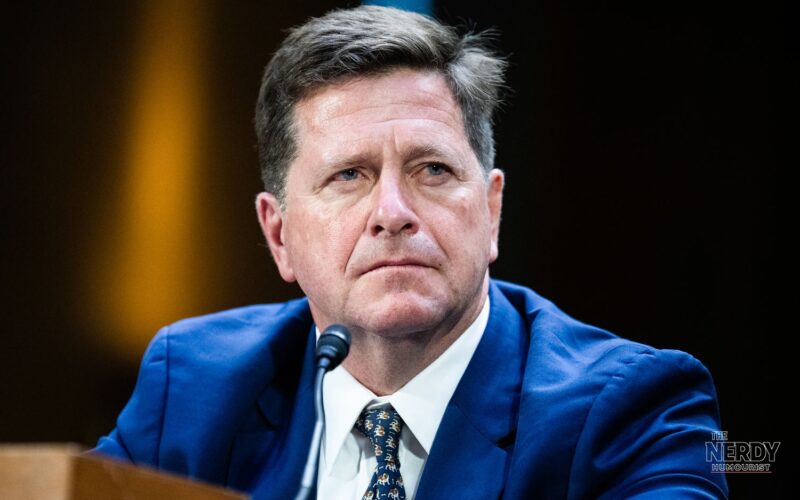 Jay Clayton, the expected Jay Clayton AI czar pick, during his Senate confirmation as Director of National Intelligence