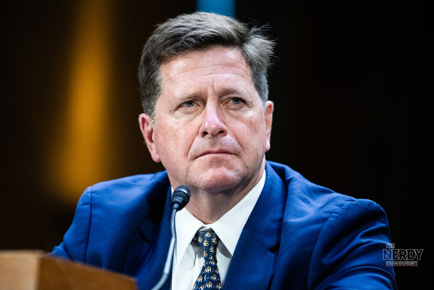 Jay Clayton, the expected Jay Clayton AI czar pick, during his Senate confirmation as Director of National Intelligence