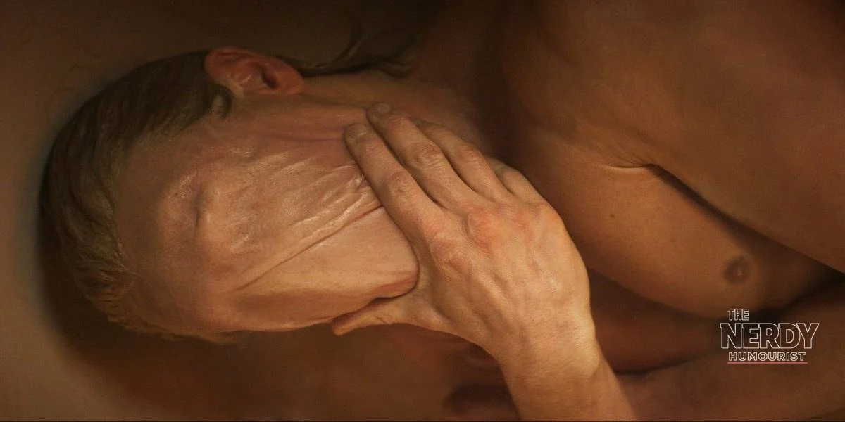Clayface movie still showing Matt Hagen's transformation