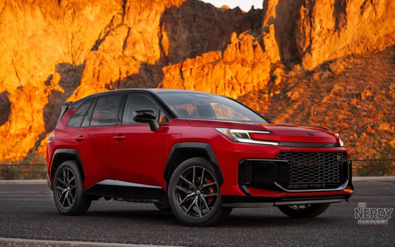 2026 Toyota RAV4 Plug-in Hybrid GR Sport studio front view — press photo amid the Toyota RAV4 plug-in hybrid recall 2026