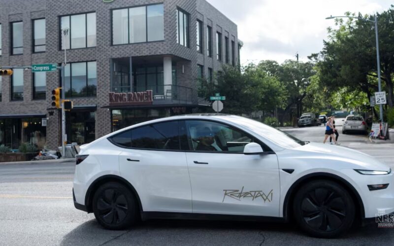 Tesla Q3 2026 earnings preview — Model Y Robotaxi on South Congress Avenue in Austin