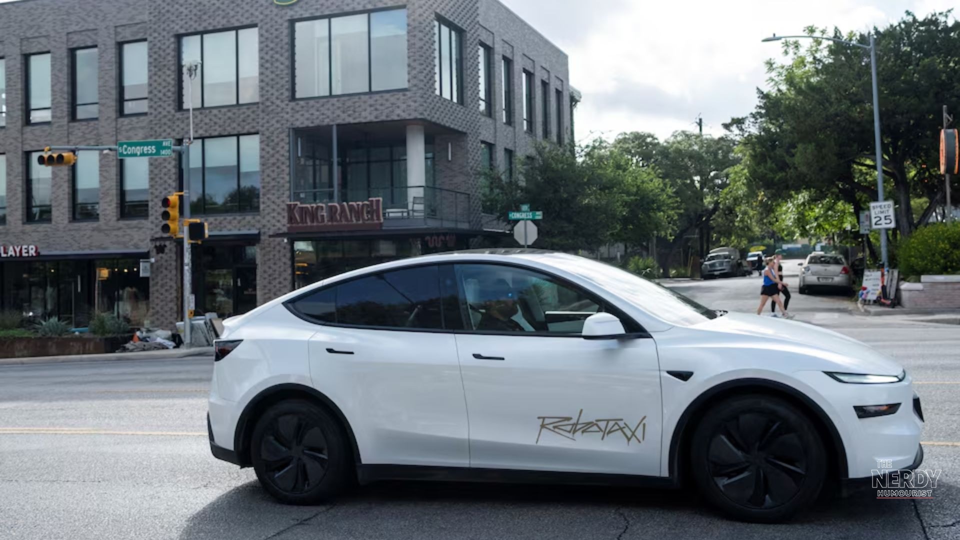 Tesla Q3 2026 earnings preview — Model Y Robotaxi on South Congress Avenue in Austin