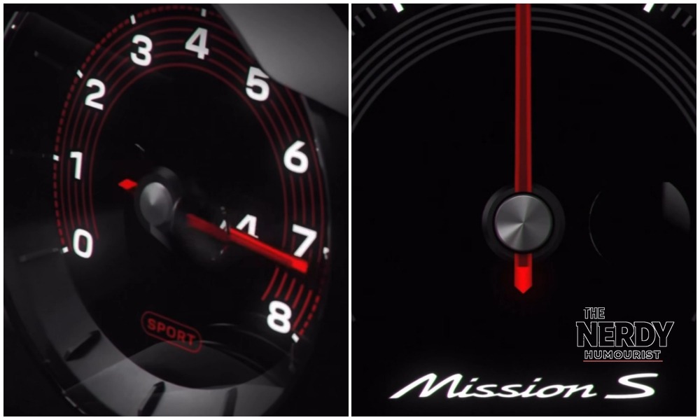 Porsche Mission S concept teaser with 8,000 rpm instrument cluster — Porsche Mission S concept