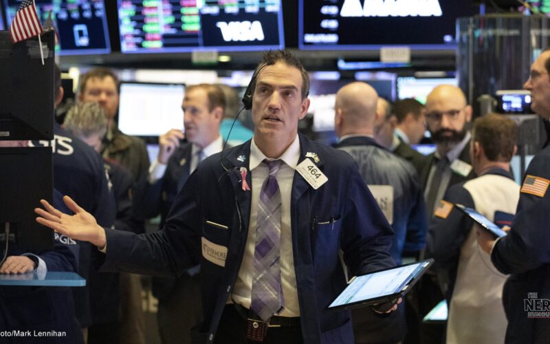Wall Street selloff October 2026 — stock trader on the NYSE floor