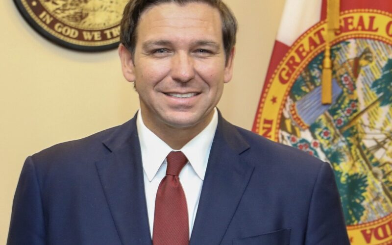 Florida Gov. Ron DeSantis, who declared a state of emergency as Tropical Depression Nine Isaias nears