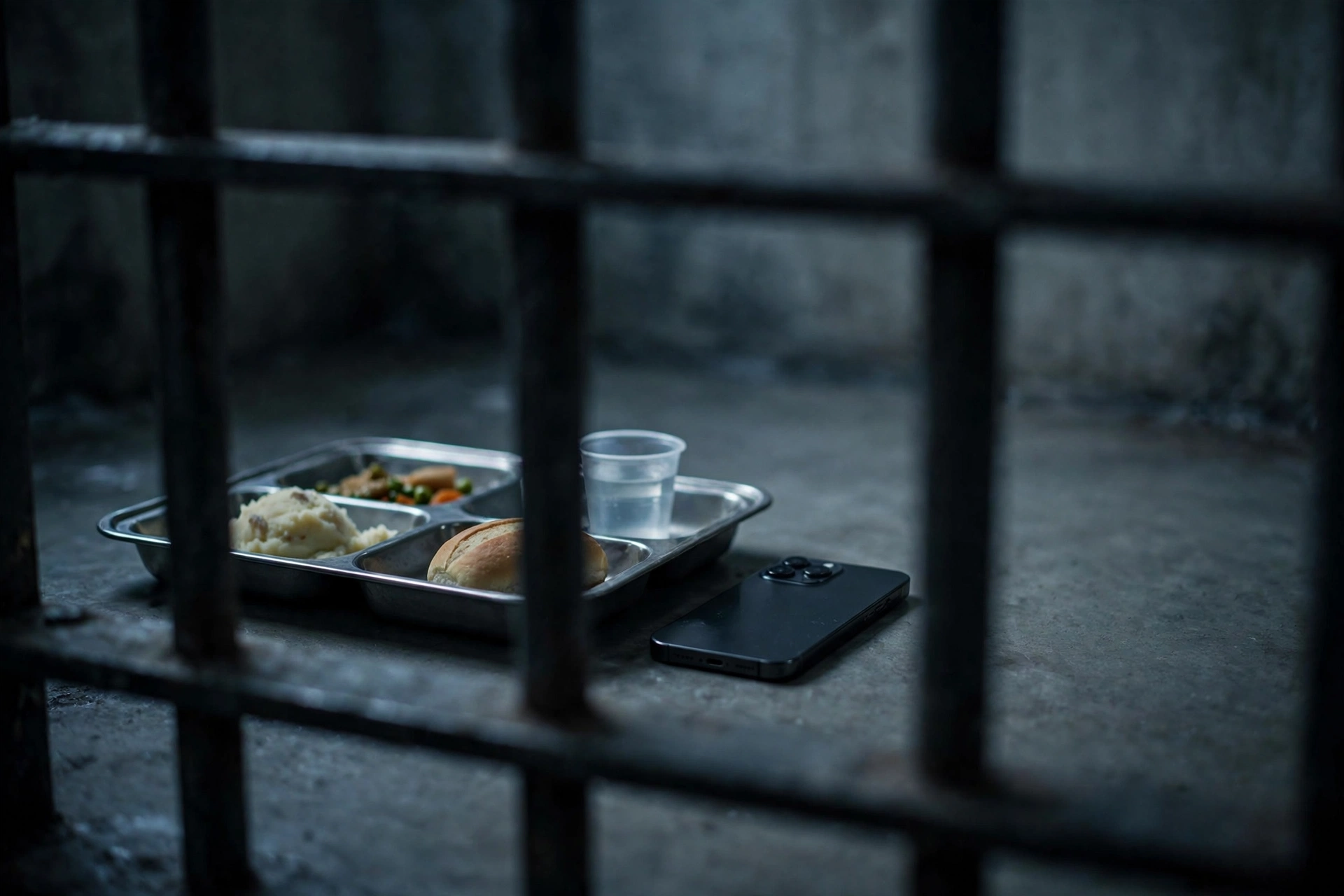 Illustrative concept of Diddy solitary confinement news — empty prison cell interior at Fort Dix, focus keyword Diddy solitary confinement
