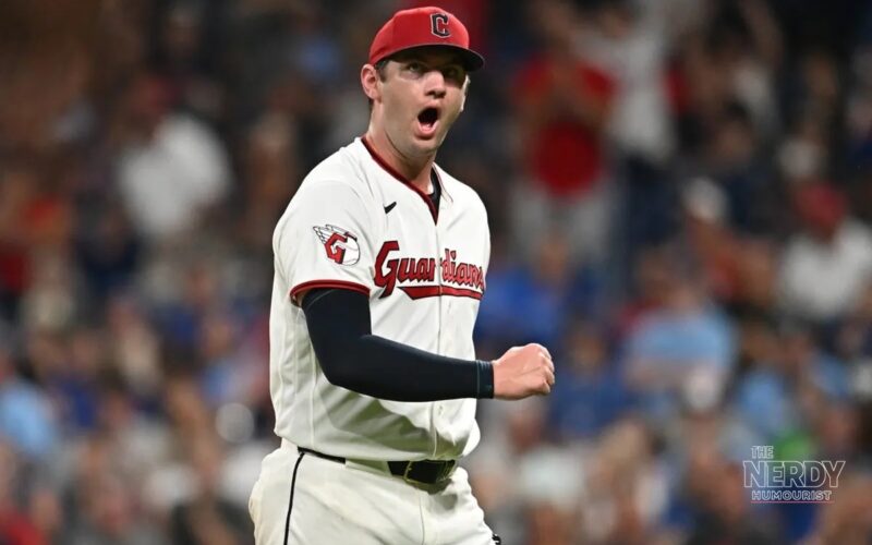 Gavin Williams pitches for the Cleveland Guardians ahead of the Guardians White Sox Game 5 winner-take-all showdown