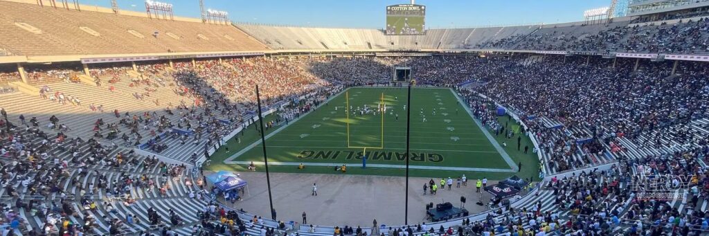 The Cotton Bowl in Dallas, home of the Oklahoma Texas Red River Rivalry.