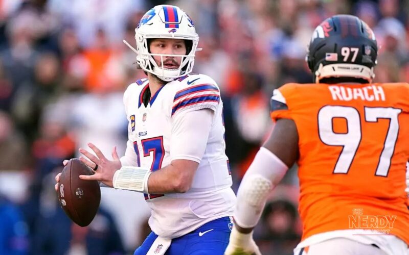 Bills quarterback Josh Allen escapes pressure ahead of the Patriots vs Bills Sunday Night Football showdown