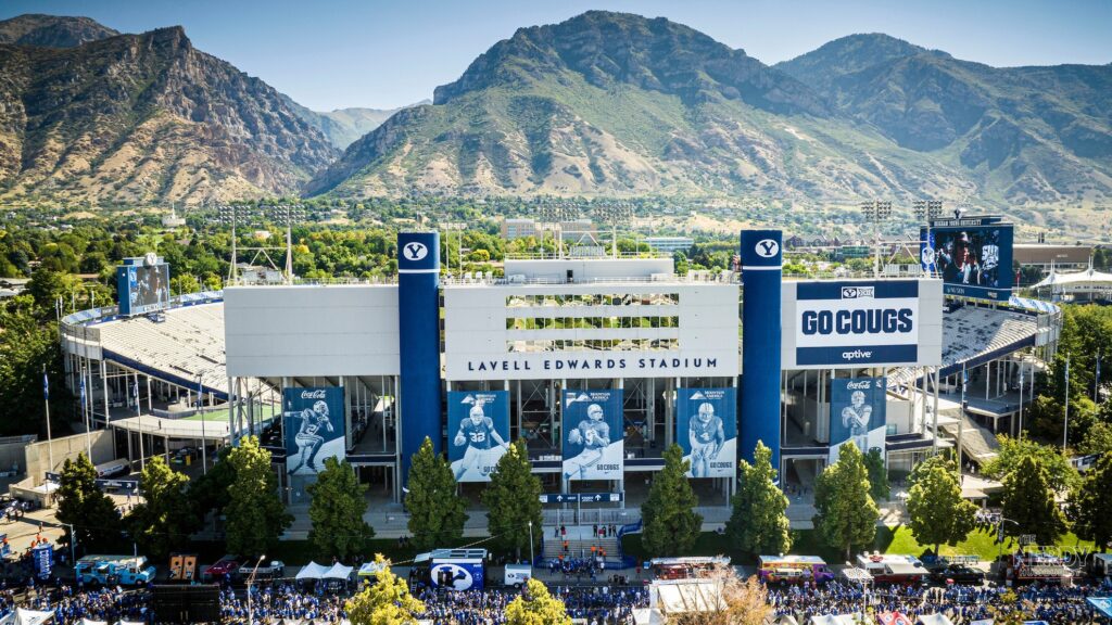 LaVell Edwards Stadium in Provo, home of the No. 2 Cougars in the AP Top 25 poll