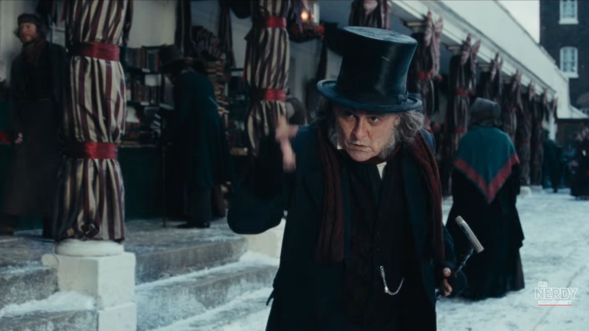 Johnny Depp as Ebenezer Scrooge in the new Ebenezer trailer Johnny Depp fans are watching