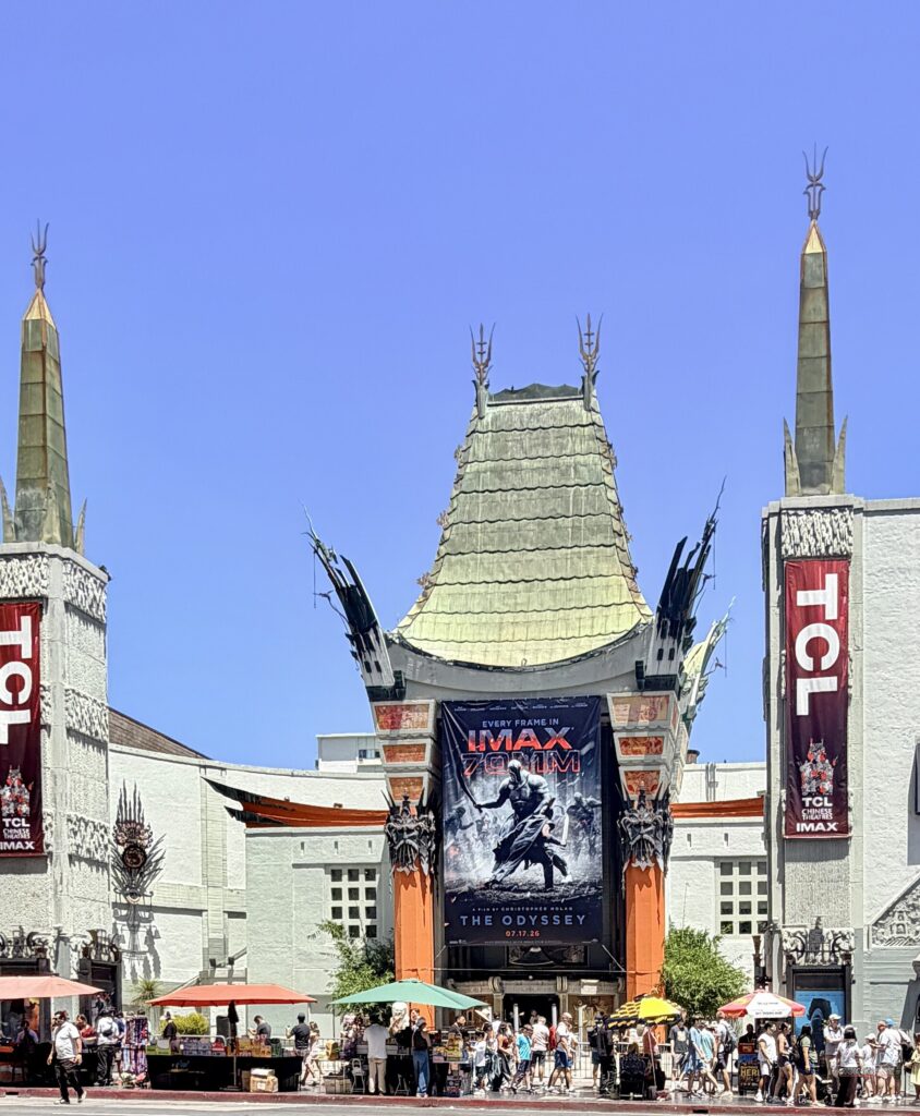 The TCL Chinese Theatre marquee in Hollywood, California (file photo).