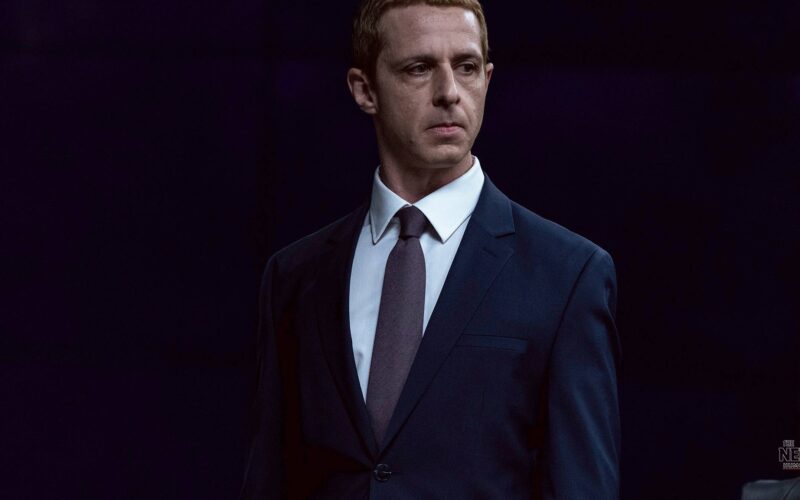 Jeremy Strong as Mark Zuckerberg in The Social Reckoning movie