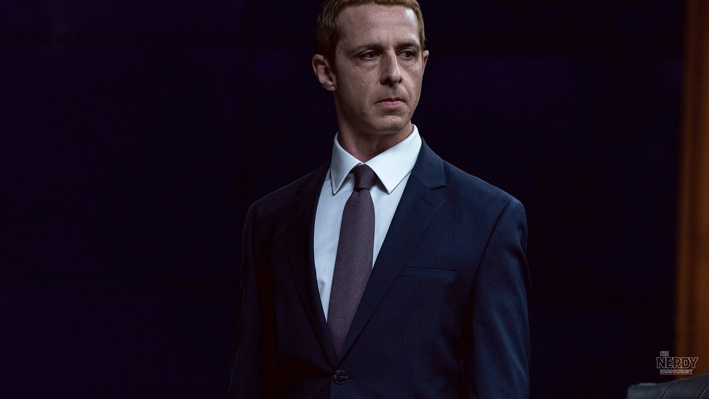 Jeremy Strong as Mark Zuckerberg in The Social Reckoning movie