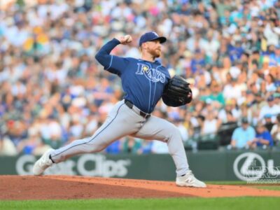 Tampa Bay Rays pitcher Drew Rasmussen, who held the Cleveland Guardians to one run in ALCS Game 5 (file photo)