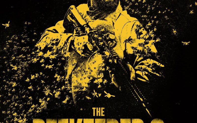 Official The Beekeeper 2 poster: Jason Statham in black-and-yellow artwork with bees swarming