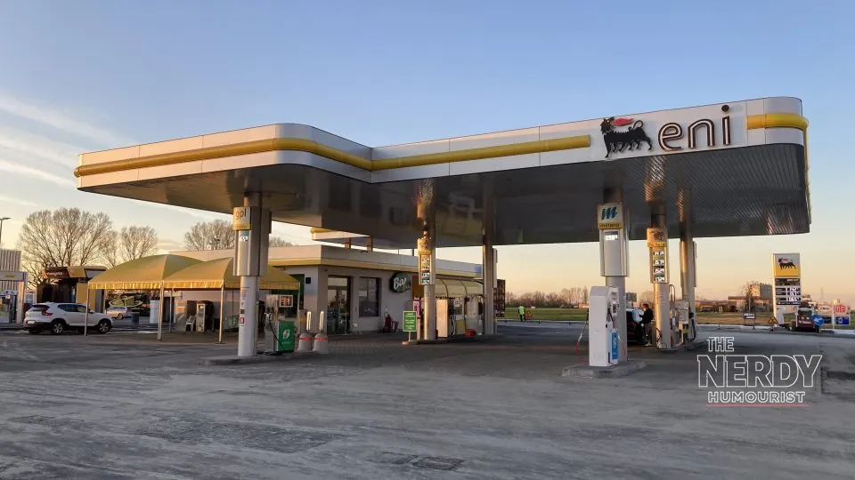 Fuel station forecourt — Eni Q3 2026 earnings were driven by upstream growth and firm energy prices