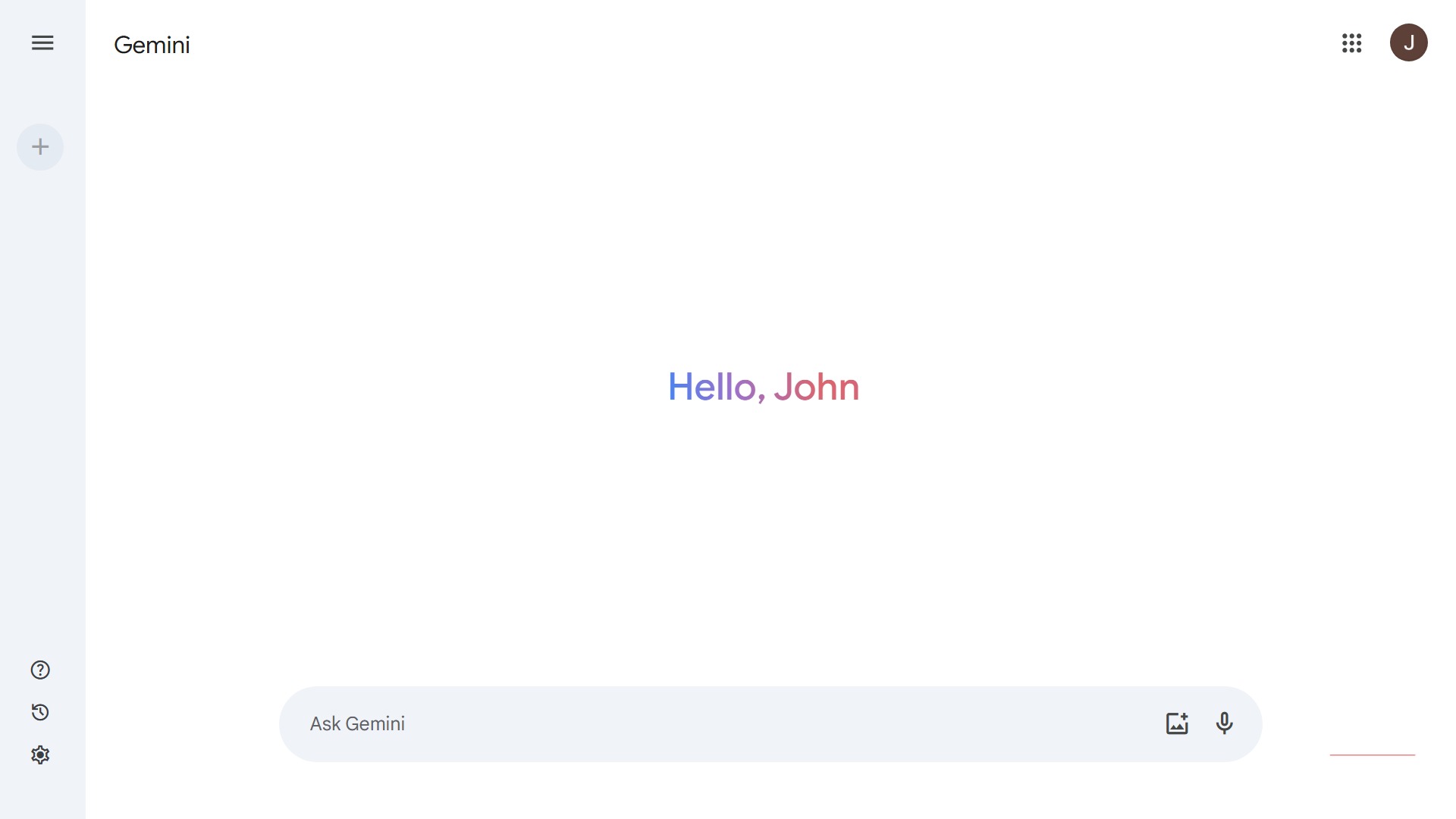 A screenshot of the consumer Gemini AI assistant interface; the new Gemini agent works across Gmail, Docs, Sheets, Slack and Microsoft 365